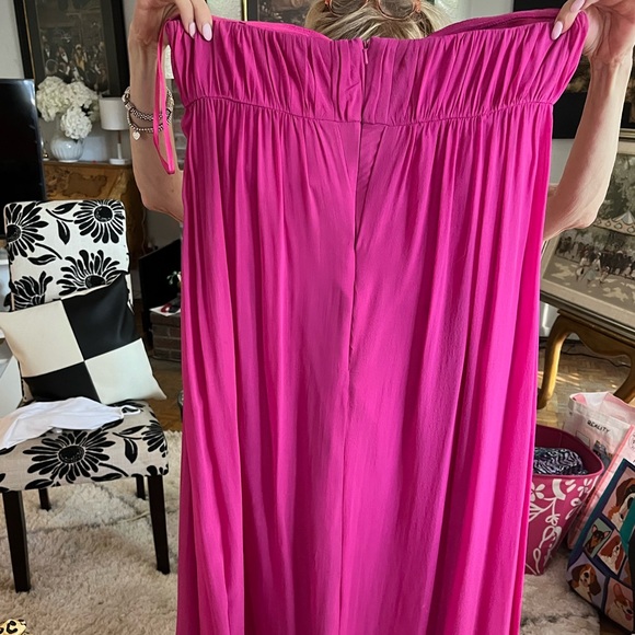 NWOT! Aidan Mattox Pearl Collar Silk Halter Evening Gown - Picture 3 of 4